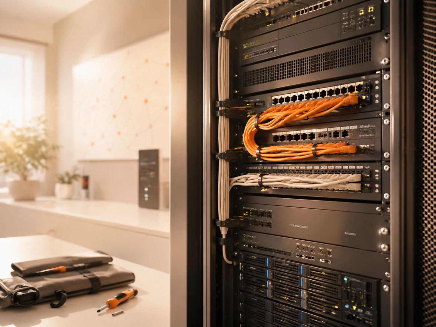 Server- und Netzwerk-Infrastruktur, betreut durch UniqueFlow IT in Goslar